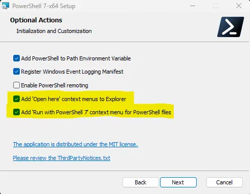 Make sure you select the highlighted options.